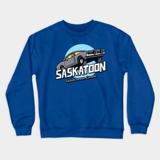 Saskatoon Street Revival Vintage Comic Branding Crewneck Sweatshirt